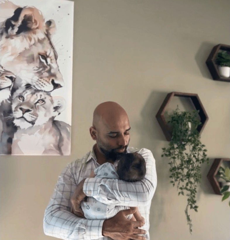 Raman Singh with his son Luke